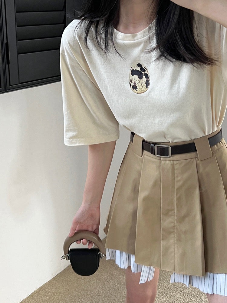 棕色百褶裙Tortilla Pleated Skirt