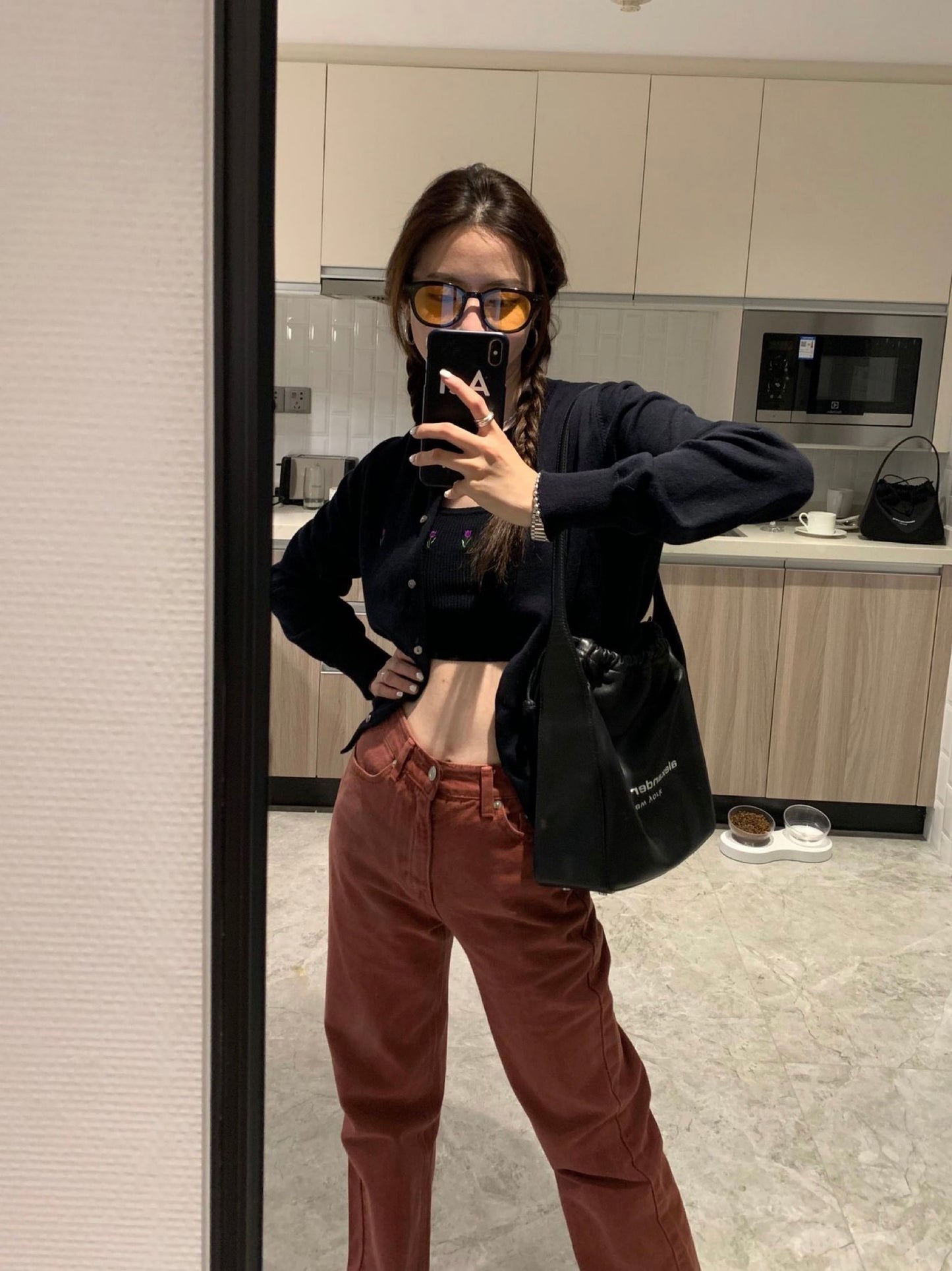 新年砖红色直筒牛仔裤Fire Brick Red Straight Cut Jean