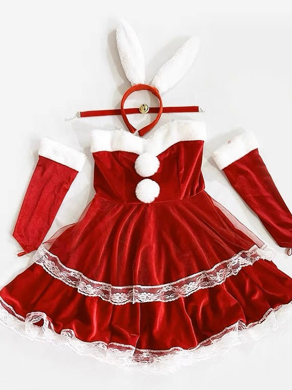 【圣诞兔女郎】红色战裙Christmas Bunny Dress