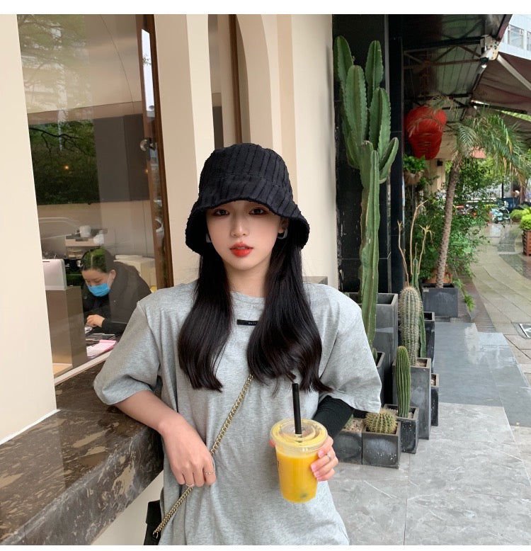 条纹显脸小盆帽Stripe Bucket Hat