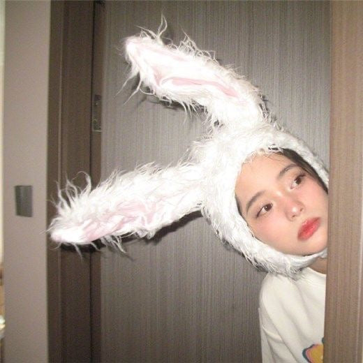 拍照神器兔子发型兔子帽