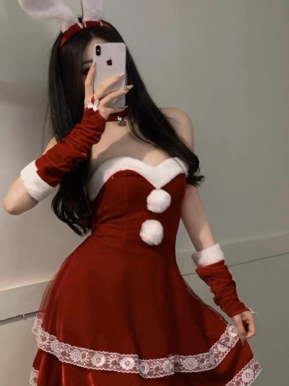 【圣诞兔女郎】红色战裙Christmas Bunny Dress