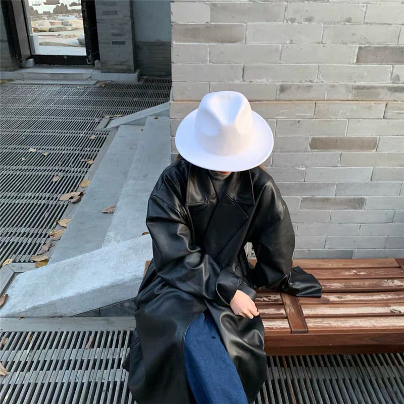 白色超飒骑士帽White Fedora Hat