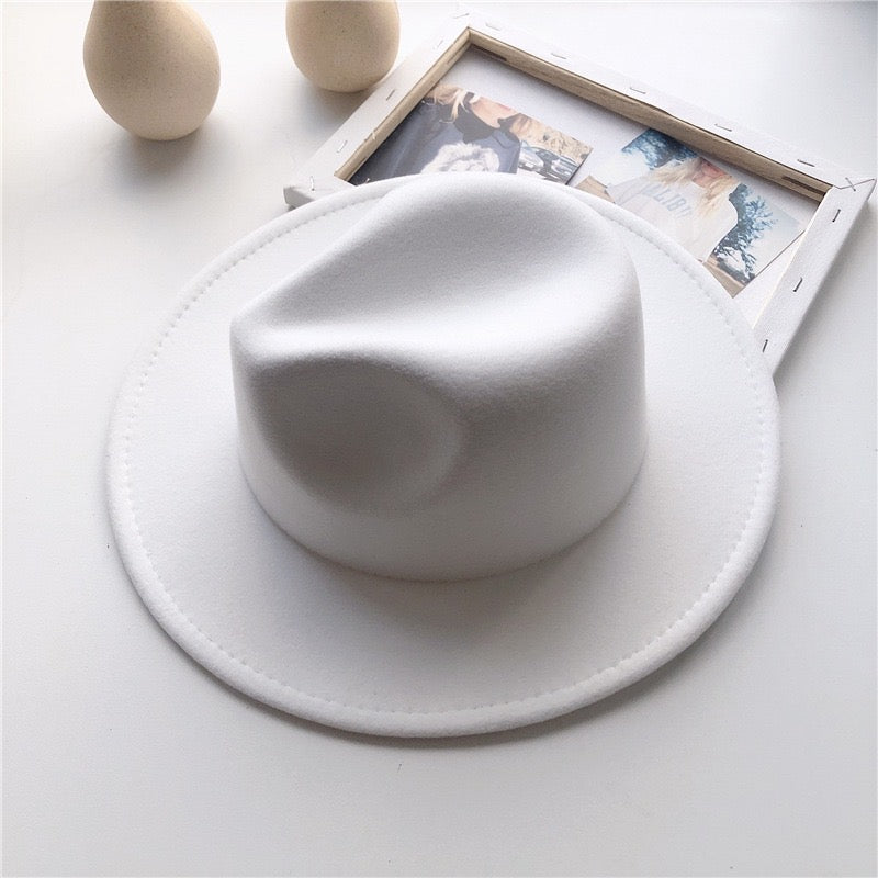 白色超飒骑士帽White Fedora Hat