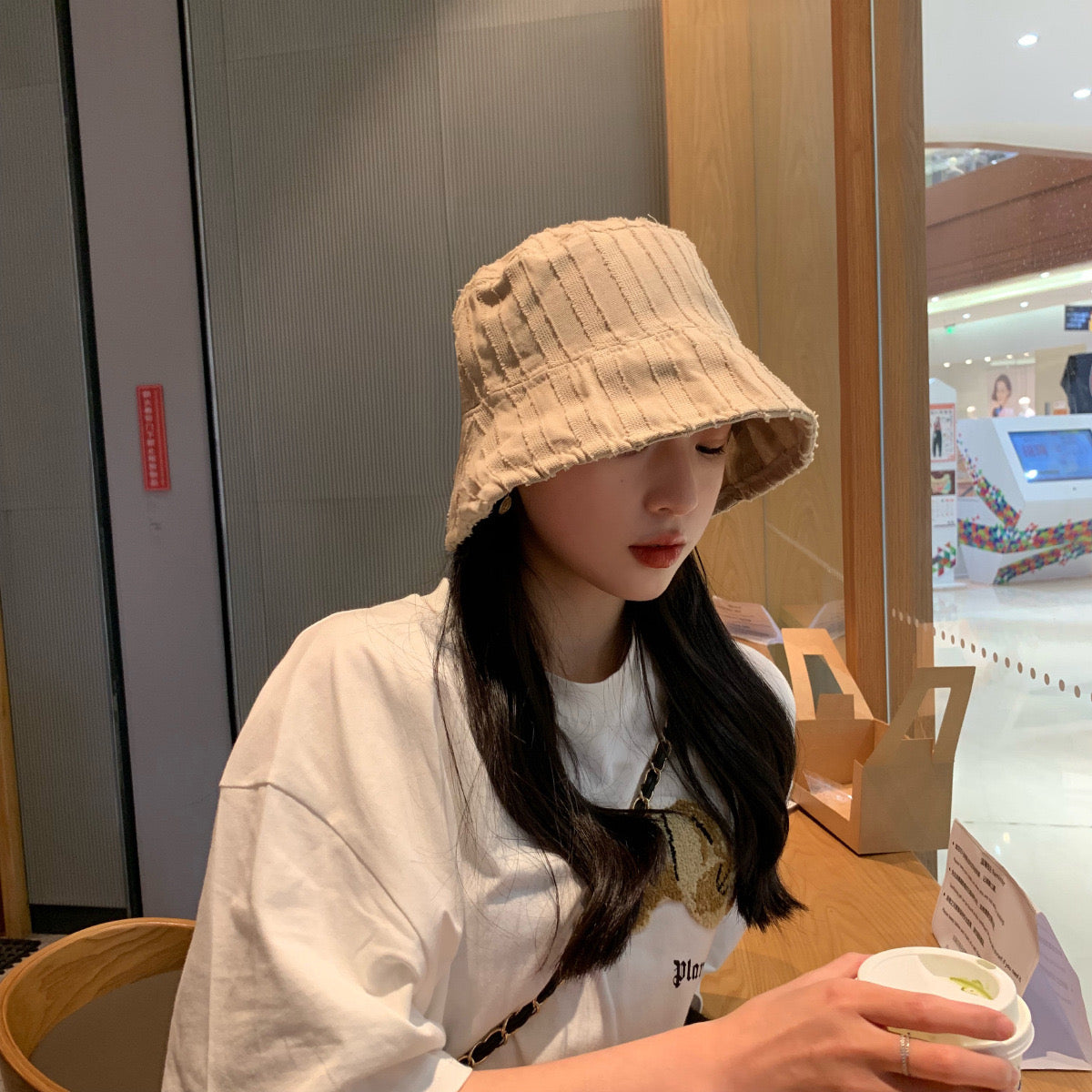 条纹显脸小盆帽Stripe Bucket Hat