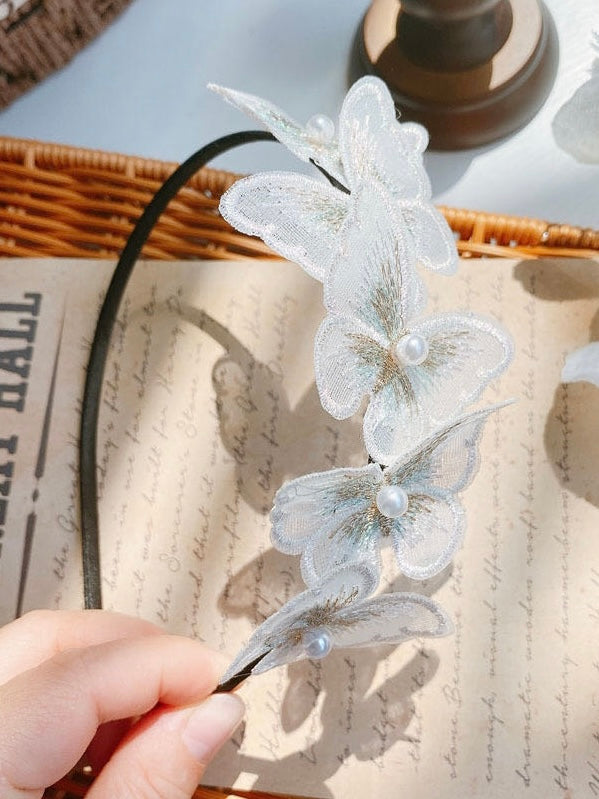 白色仙气蝴蝶发箍White Butterfly Headband