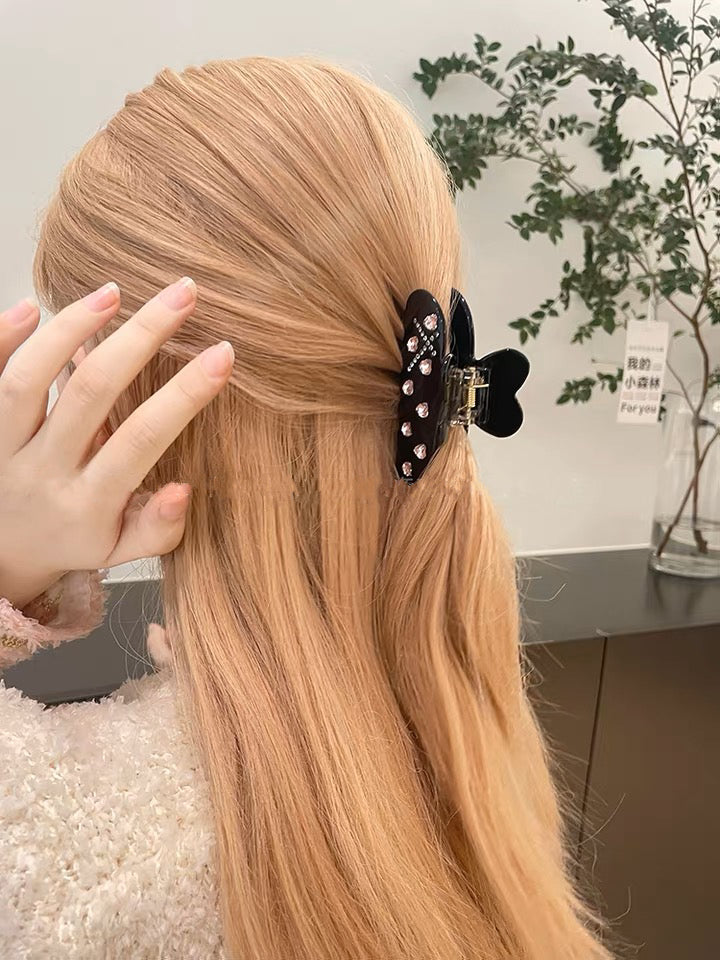 爱心柄镶钻发抓Diamond Hair Claw