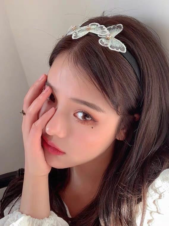 白色仙气蝴蝶发箍White Butterfly Headband