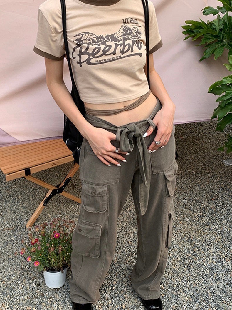 军绿口袋工装裤Pocket Cargo Trouser