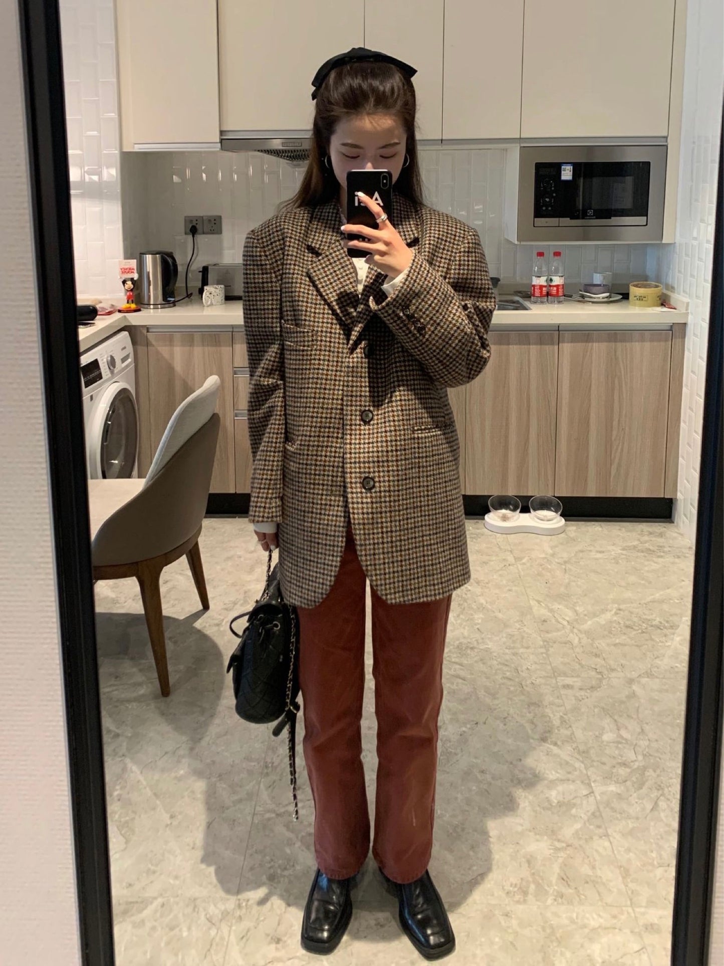 新年砖红色直筒牛仔裤Fire Brick Red Straight Cut Jean