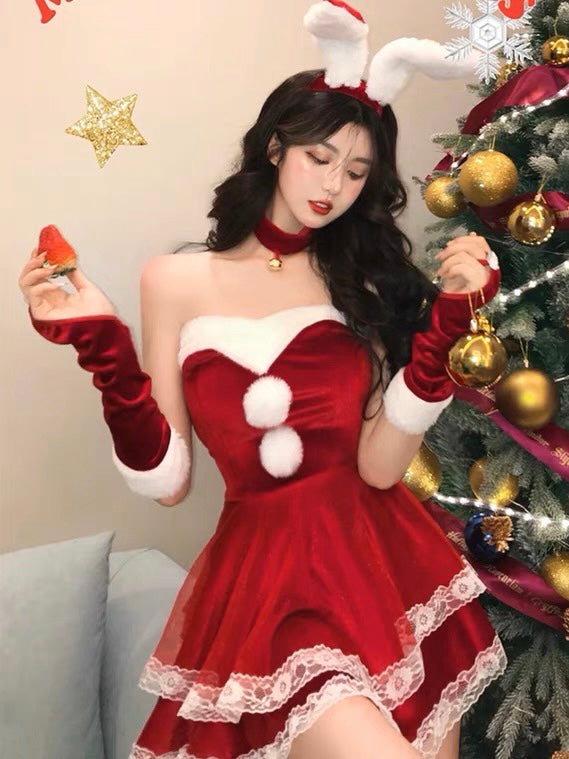 【圣诞兔女郎】红色战裙Christmas Bunny Dress