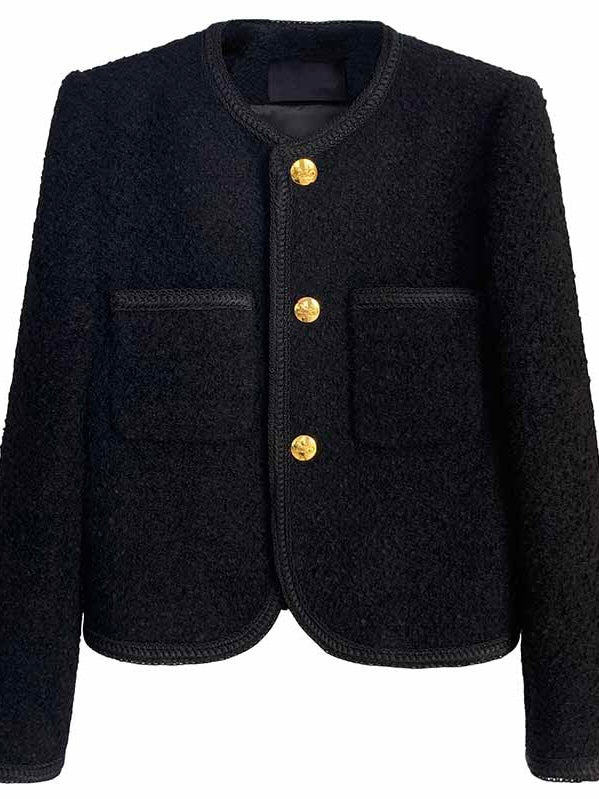 黑色编织小香外套 Black Tweed Jacket