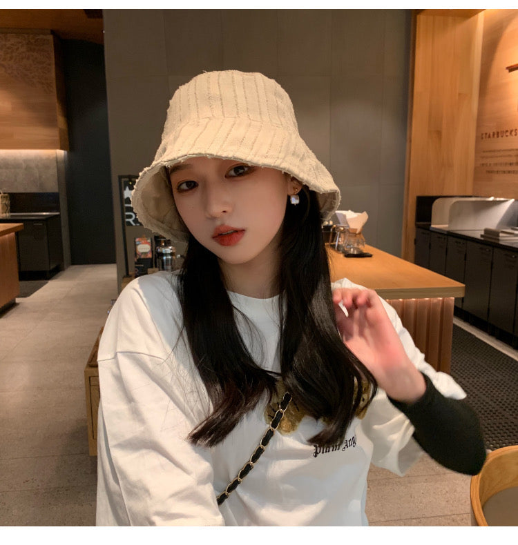 条纹显脸小盆帽Stripe Bucket Hat