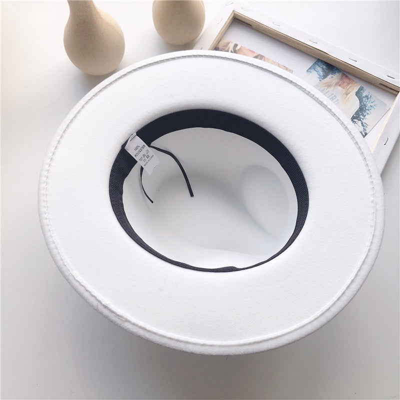 白色超飒骑士帽White Fedora Hat