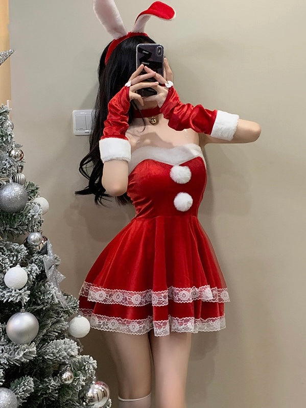 【圣诞兔女郎】红色战裙Christmas Bunny Dress