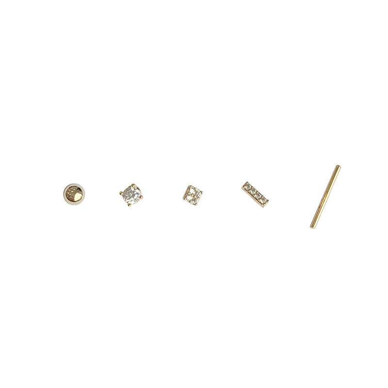 Gold Plated Stud Earring Set
