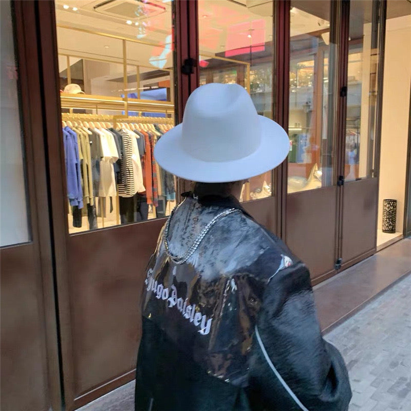 白色超飒骑士帽White Fedora Hat