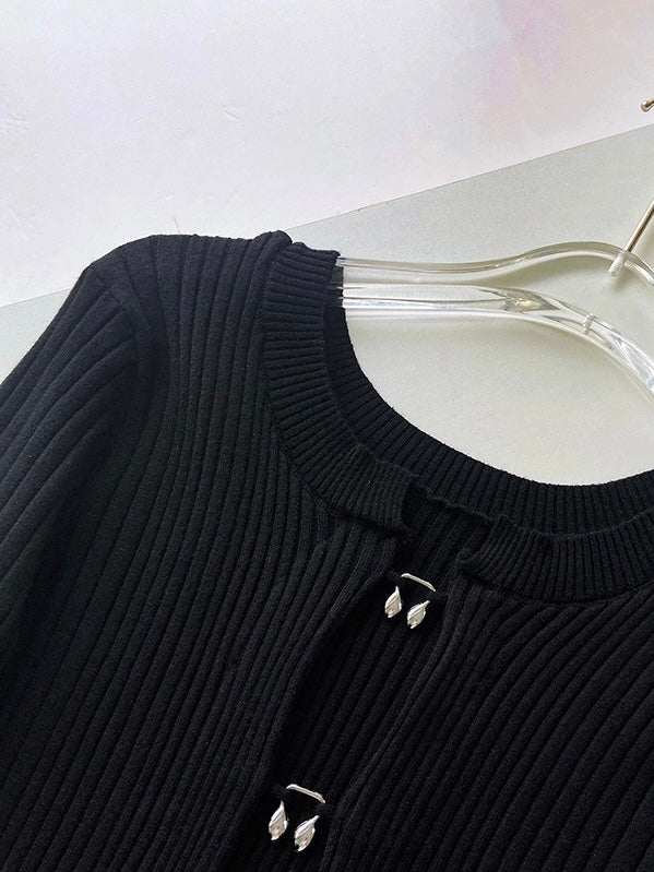 辣妹性感打底衫Cut Out Slit Cardigan