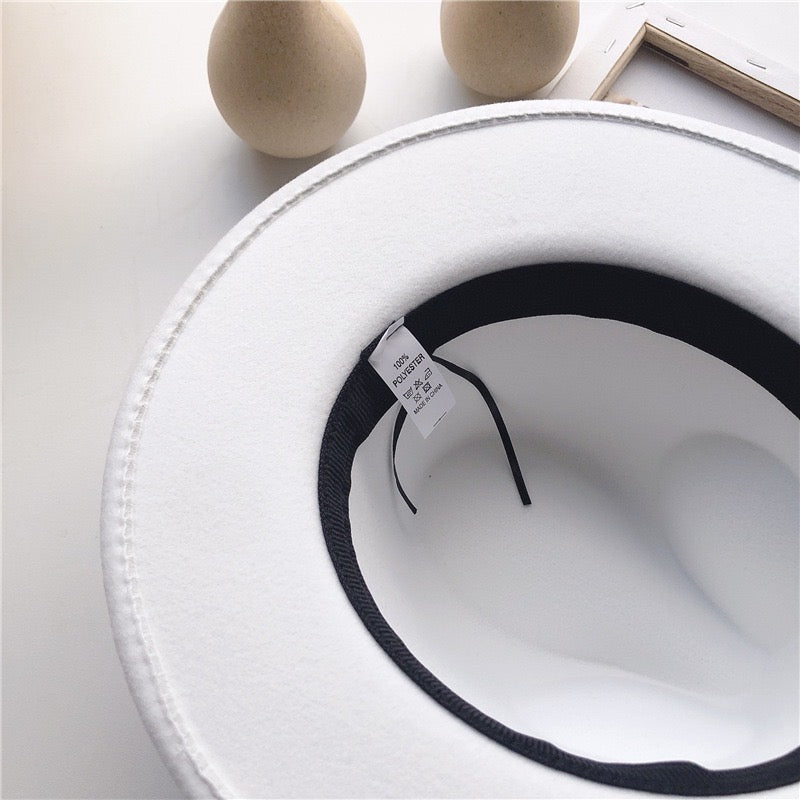 白色超飒骑士帽White Fedora Hat