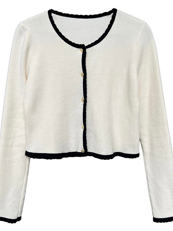 小香风开衫两件套Satin-trimmed Metallic Kint Cardigan and Suspender Top