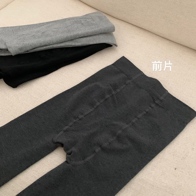 黑/灰 高腰羊脂绒连裤袜Winter Essential Pantyhose