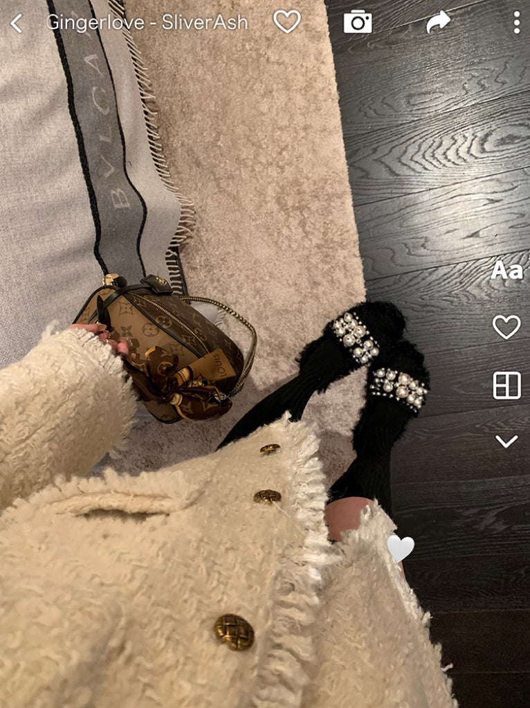 【奶油欧尼】加厚小香外套White Textured Wool Coat