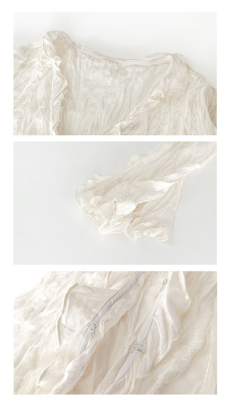 【南法邂逅】法式系带蕾丝衫