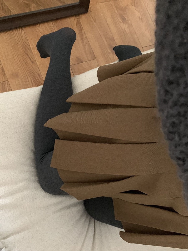 黑/灰 高腰羊脂绒连裤袜Winter Essential Pantyhose