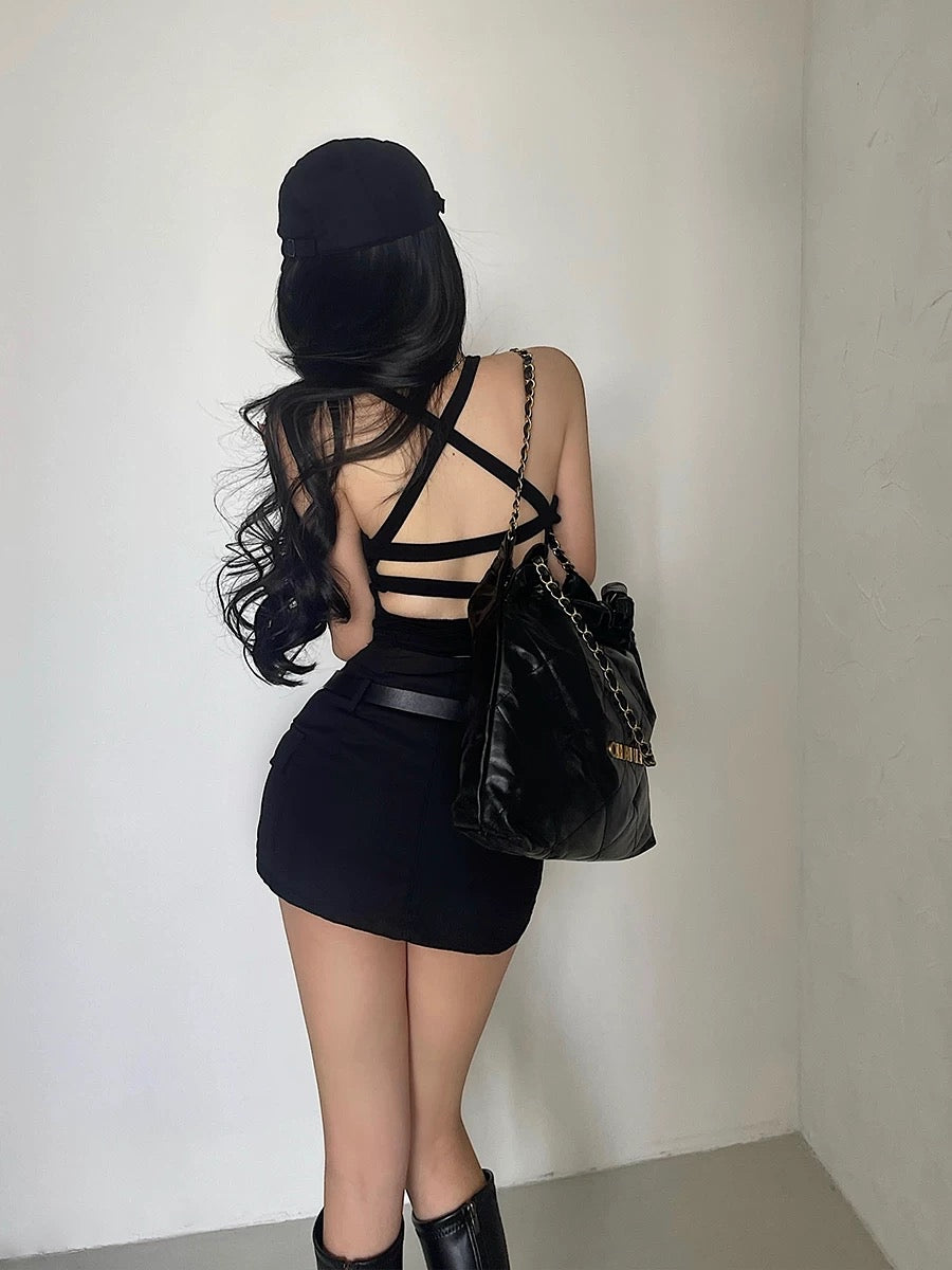 辣妹交叉美背吊带Crisscross Camisole