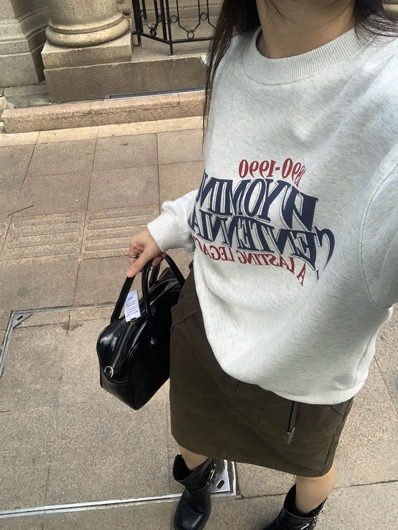 美式复古印花卫衣American Retro Sweatshirt