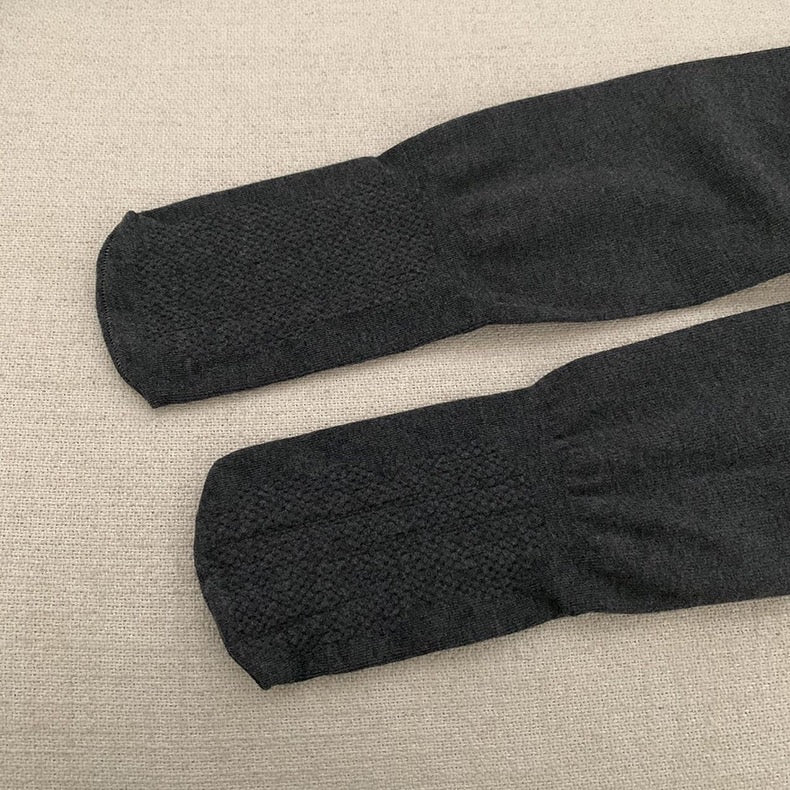 黑/灰 高腰羊脂绒连裤袜Winter Essential Pantyhose