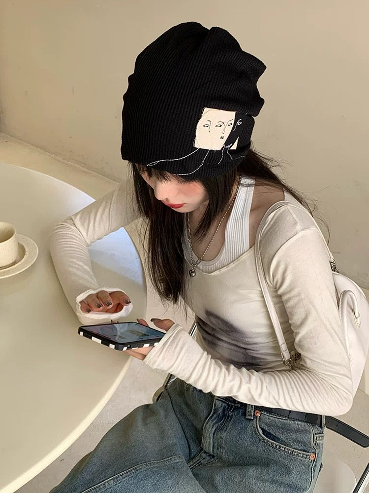 艺术贴布堆堆帽Embroidered Beanie
