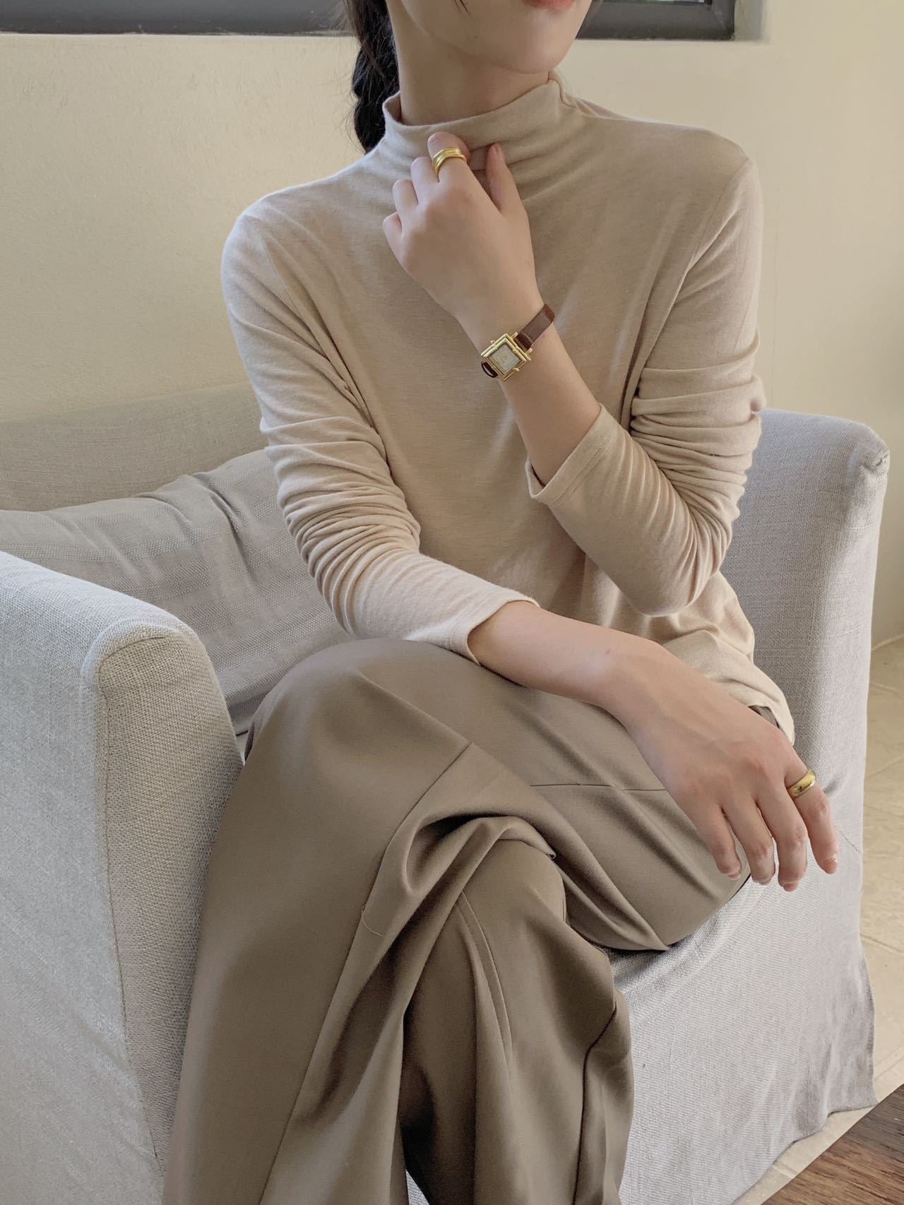 「超模女友衣」半高领打底衫Half Turtleneck Bottom Shirt
