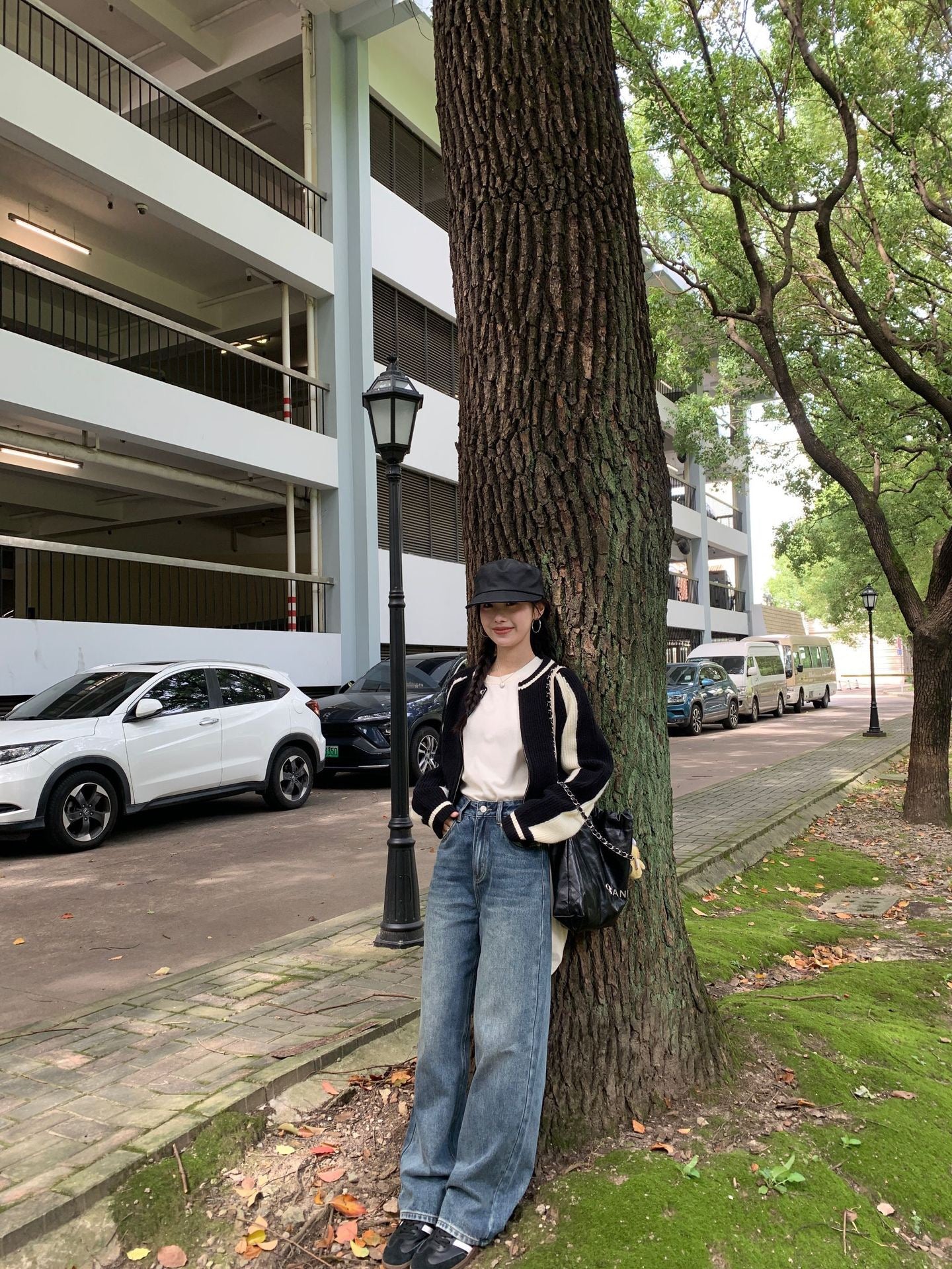 复古撞色短款厚针织外套Vintage Clash Chunky Knit Jacket