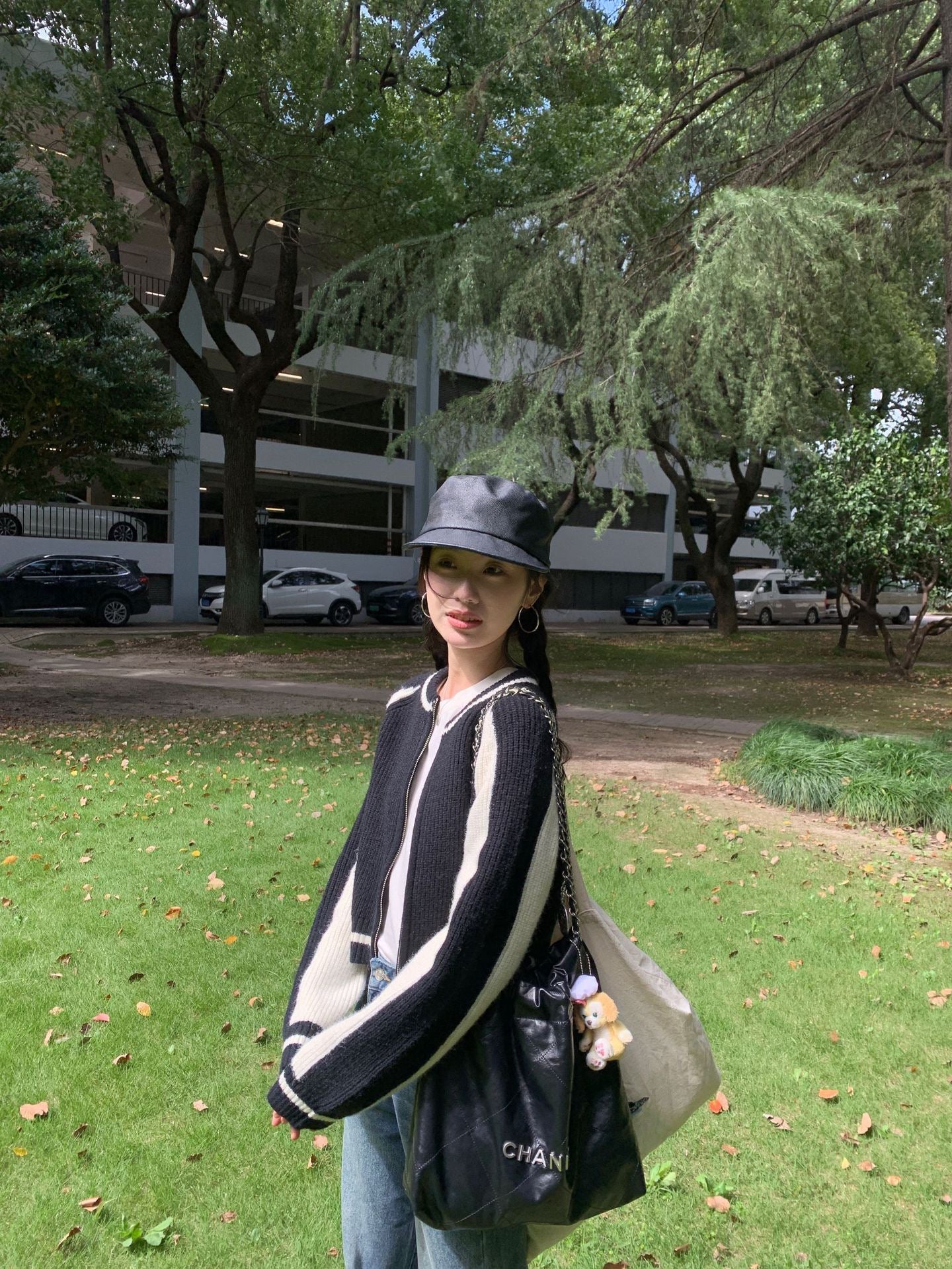 复古撞色短款厚针织外套Vintage Clash Chunky Knit Jacket