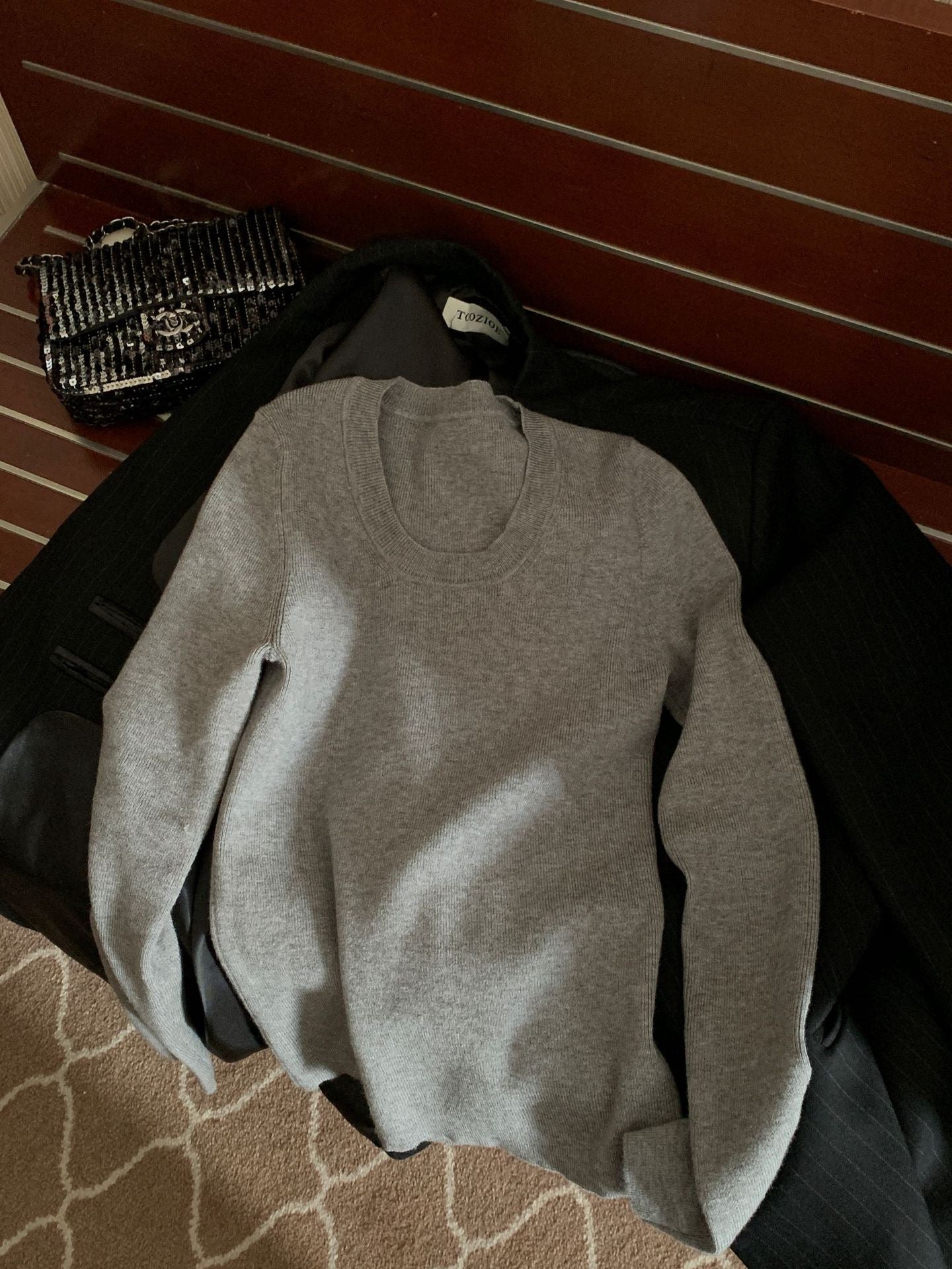 「纸片人内搭」软糯圆领修身打底衫 Soft Round Neck Slim Bottom Shirt