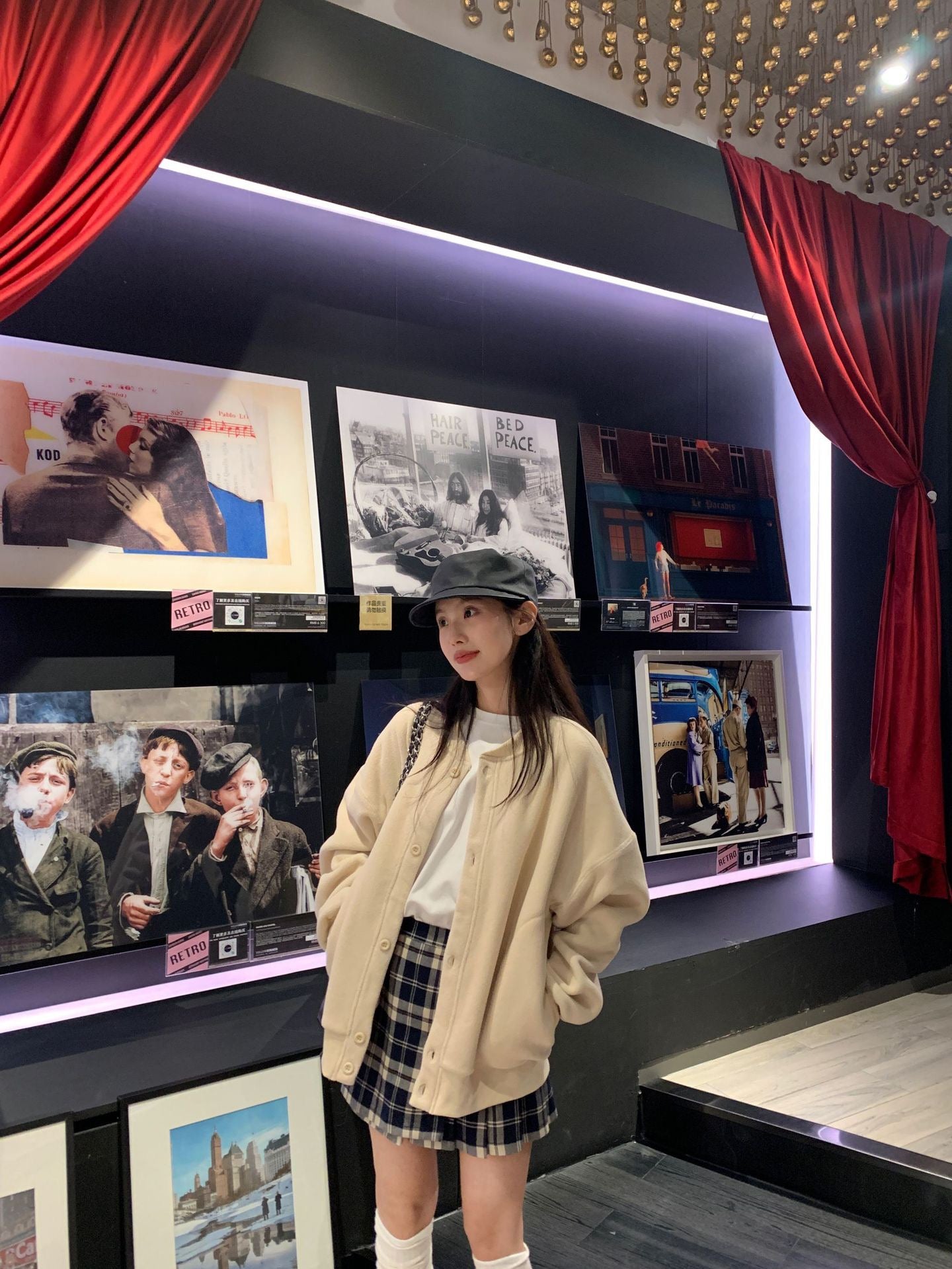 摇粒绒刺绣单排扣卫衣外套Sweatshirt Jacket in Rocker Fleece