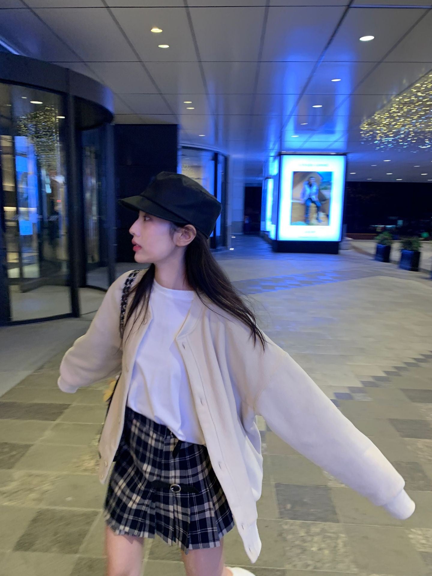 摇粒绒刺绣单排扣卫衣外套Sweatshirt Jacket in Rocker Fleece