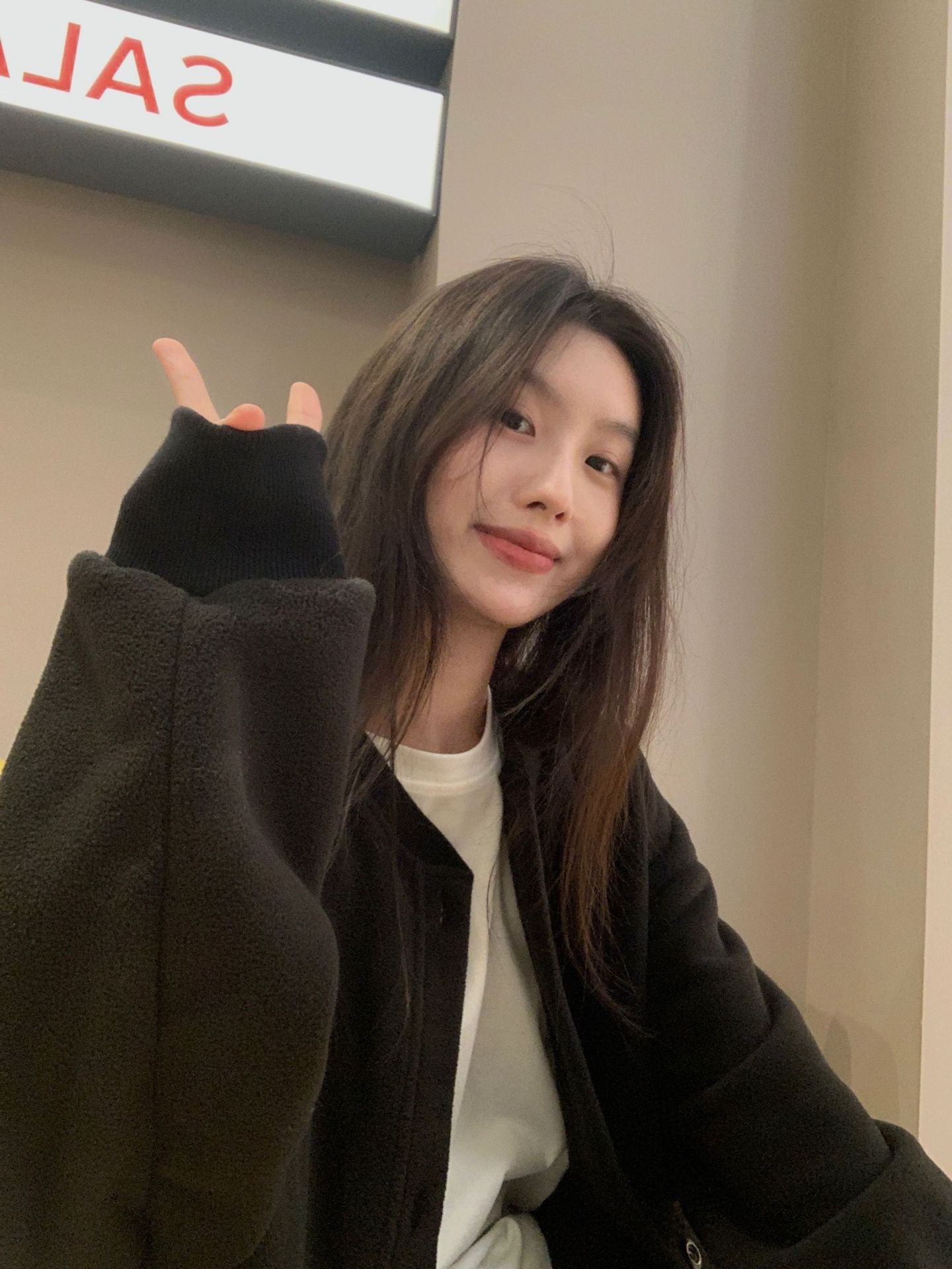 摇粒绒刺绣单排扣卫衣外套Sweatshirt Jacket in Rocker Fleece
