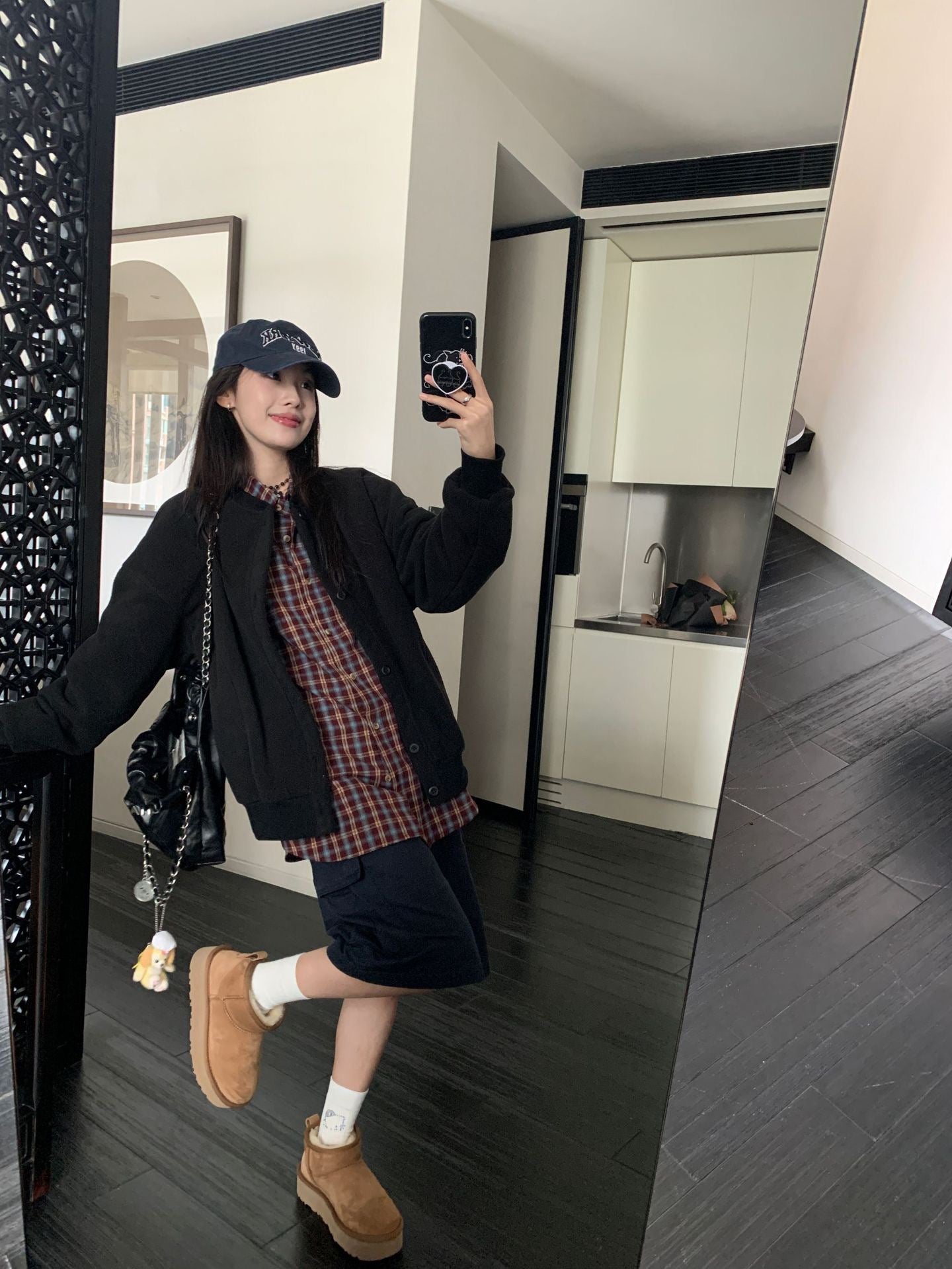 摇粒绒刺绣单排扣卫衣外套Sweatshirt Jacket in Rocker Fleece