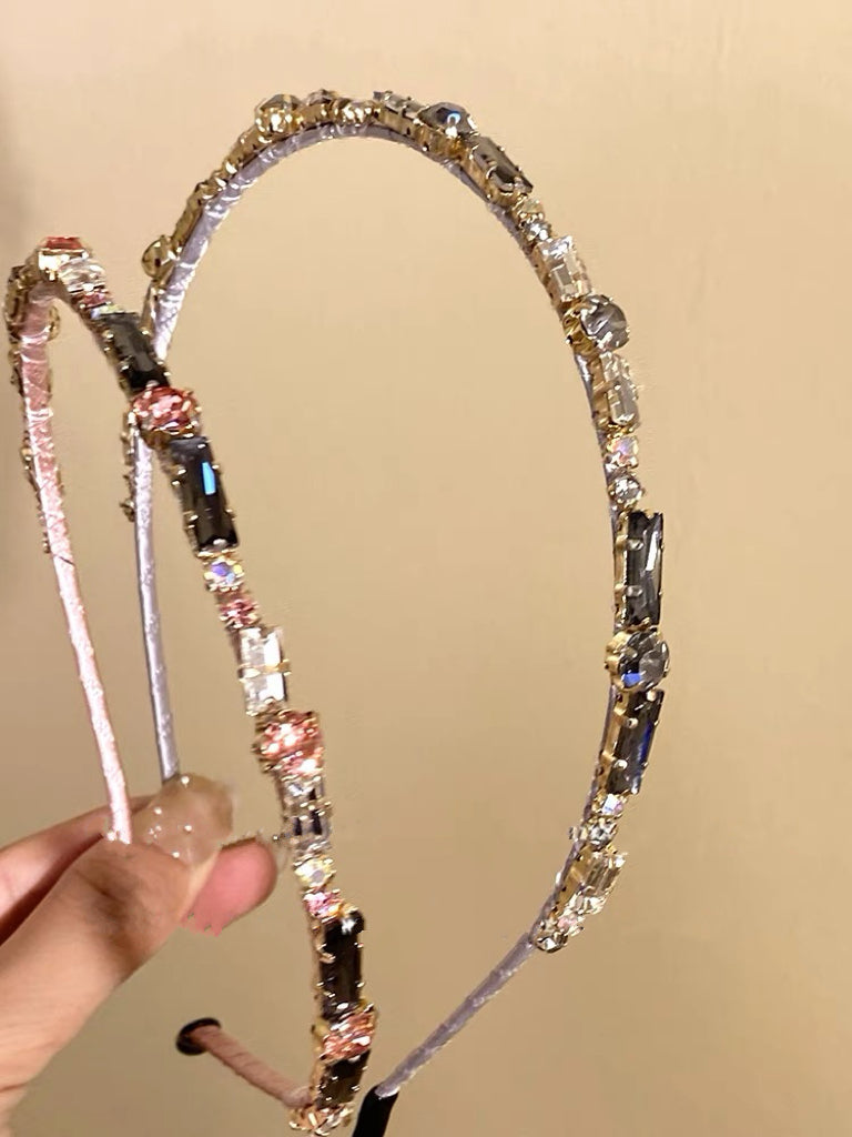 绝美彩色锆石闪钻发箍闪亮钻石发带