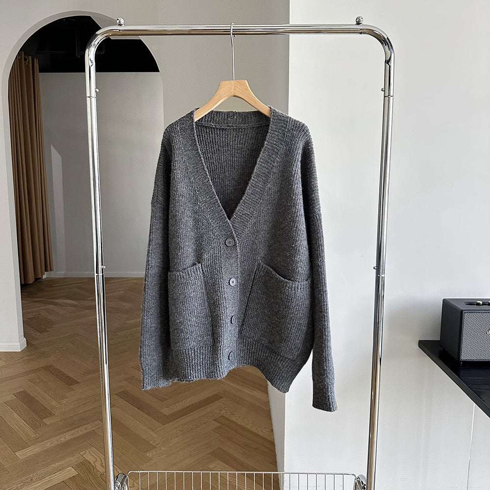 格雷系温柔慵懒针织套装Gray lazy knitting suit