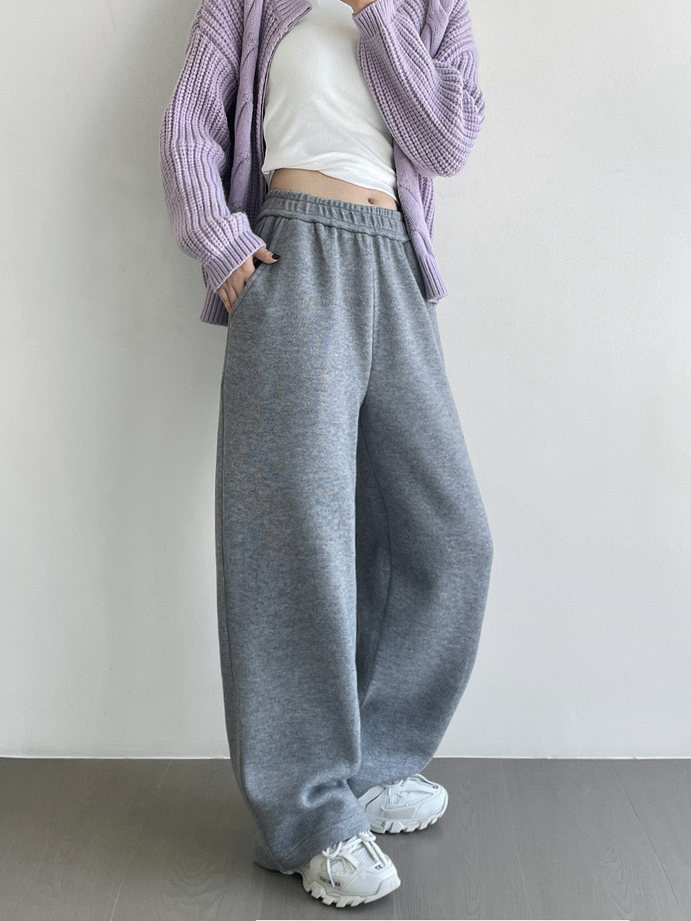 格雷系温柔慵懒针织套装Gray lazy knitting suit
