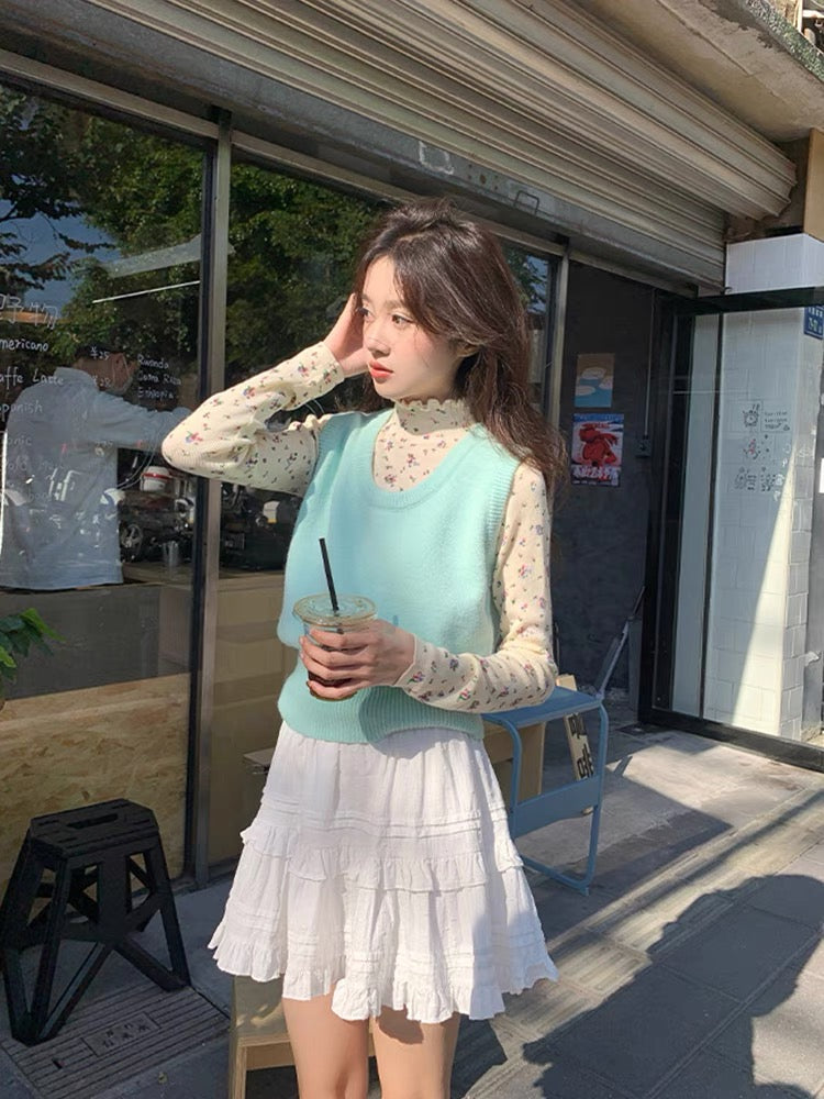 月光芭蕾小白裙少女感Moonlight Ballet Mini Skirt