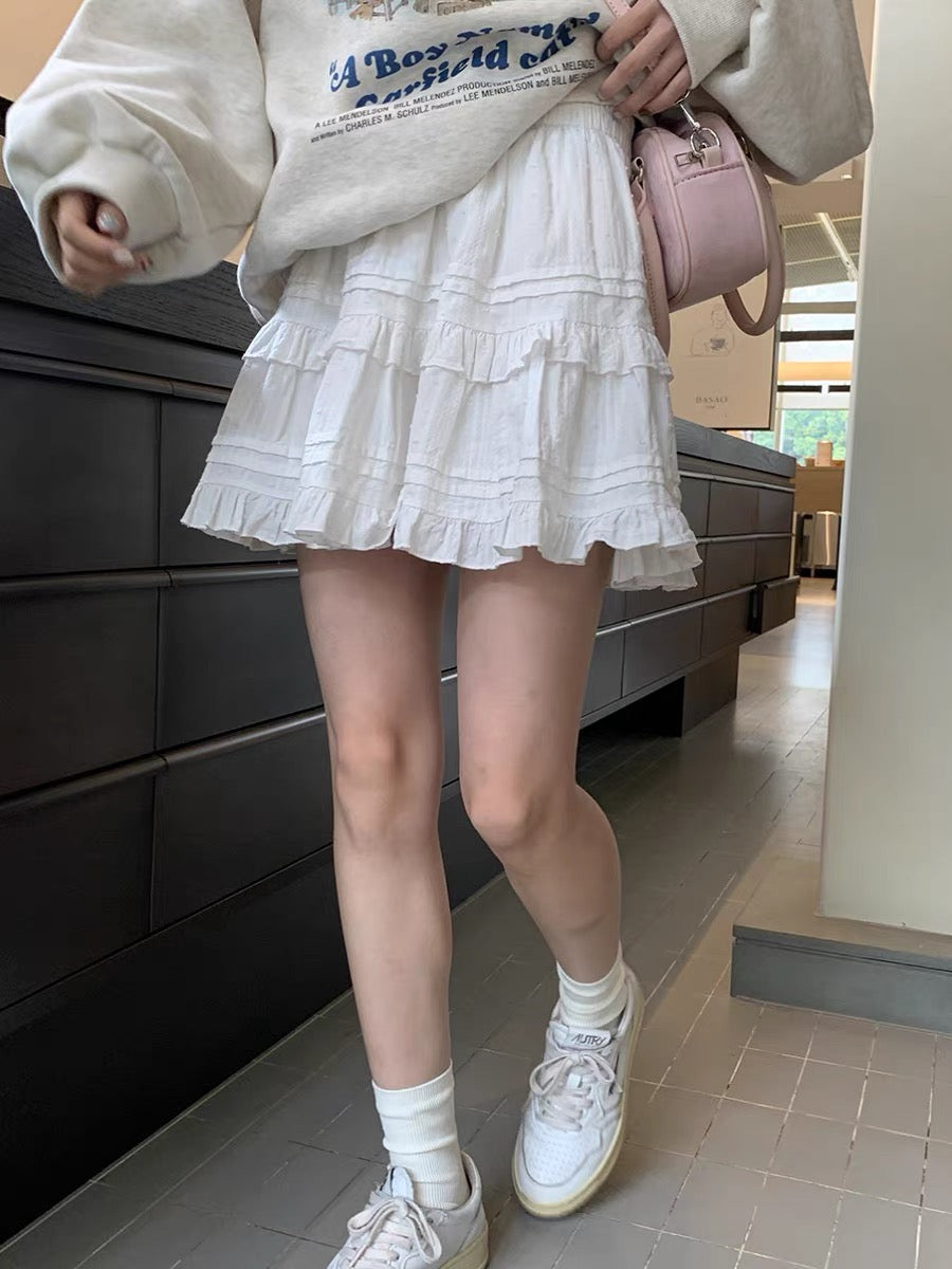 月光芭蕾小白裙少女感Moonlight Ballet Mini Skirt