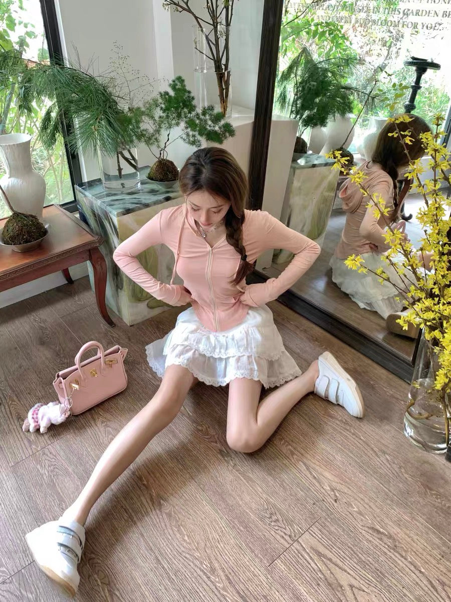 月光芭蕾小白裙少女感Moonlight Ballet Mini Skirt