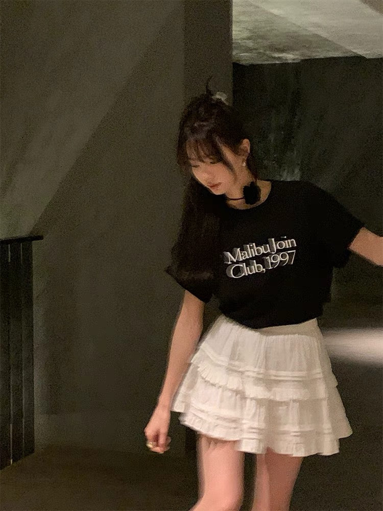 月光芭蕾小白裙少女感Moonlight Ballet Mini Skirt