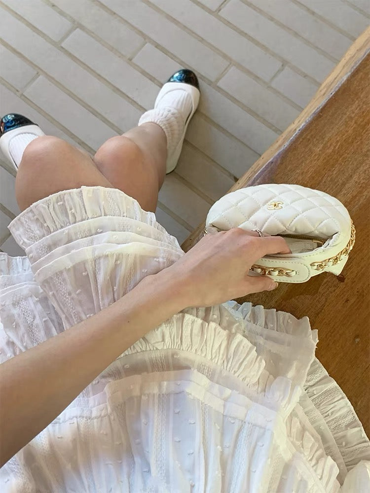 月光芭蕾小白裙少女感Moonlight Ballet Mini Skirt