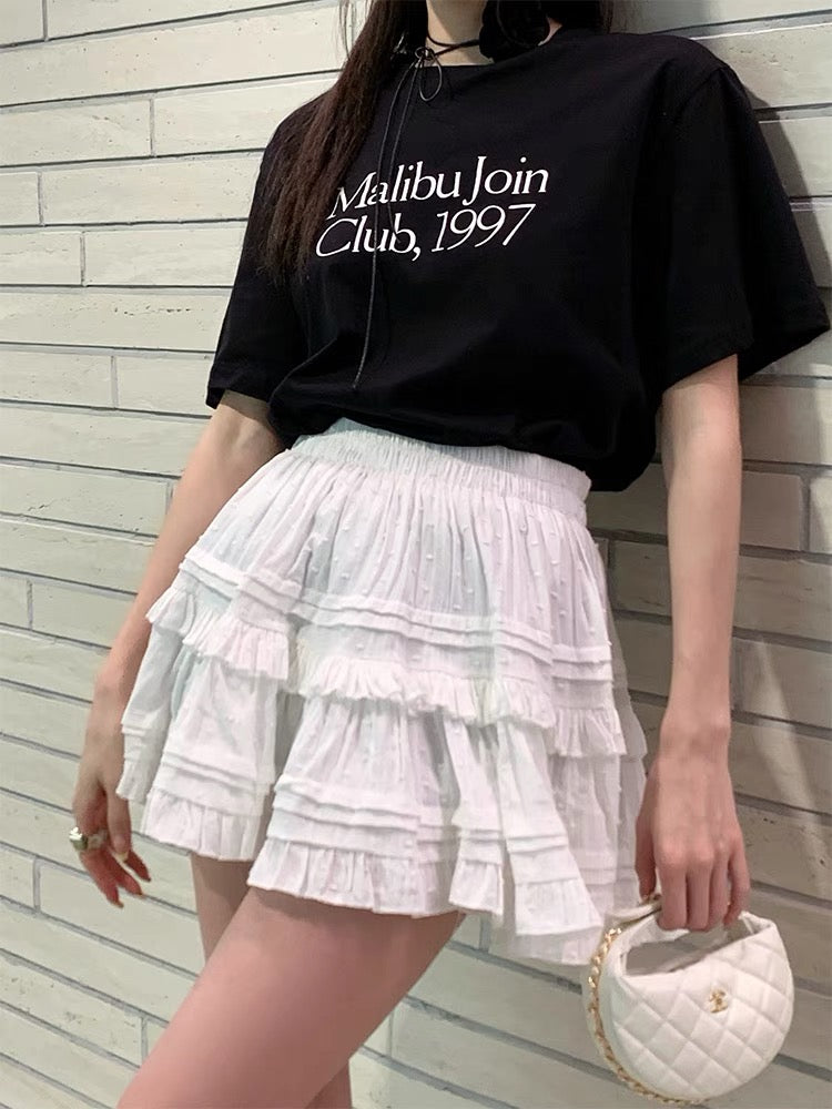 月光芭蕾小白裙少女感Moonlight Ballet Mini Skirt