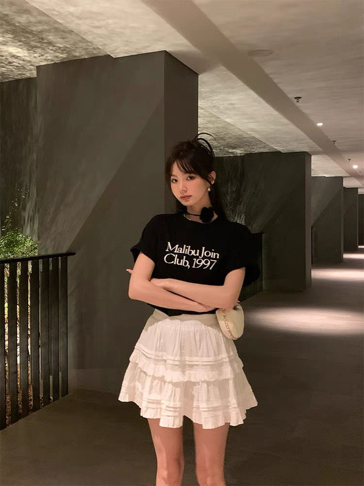 月光芭蕾小白裙少女感Moonlight Ballet Mini Skirt